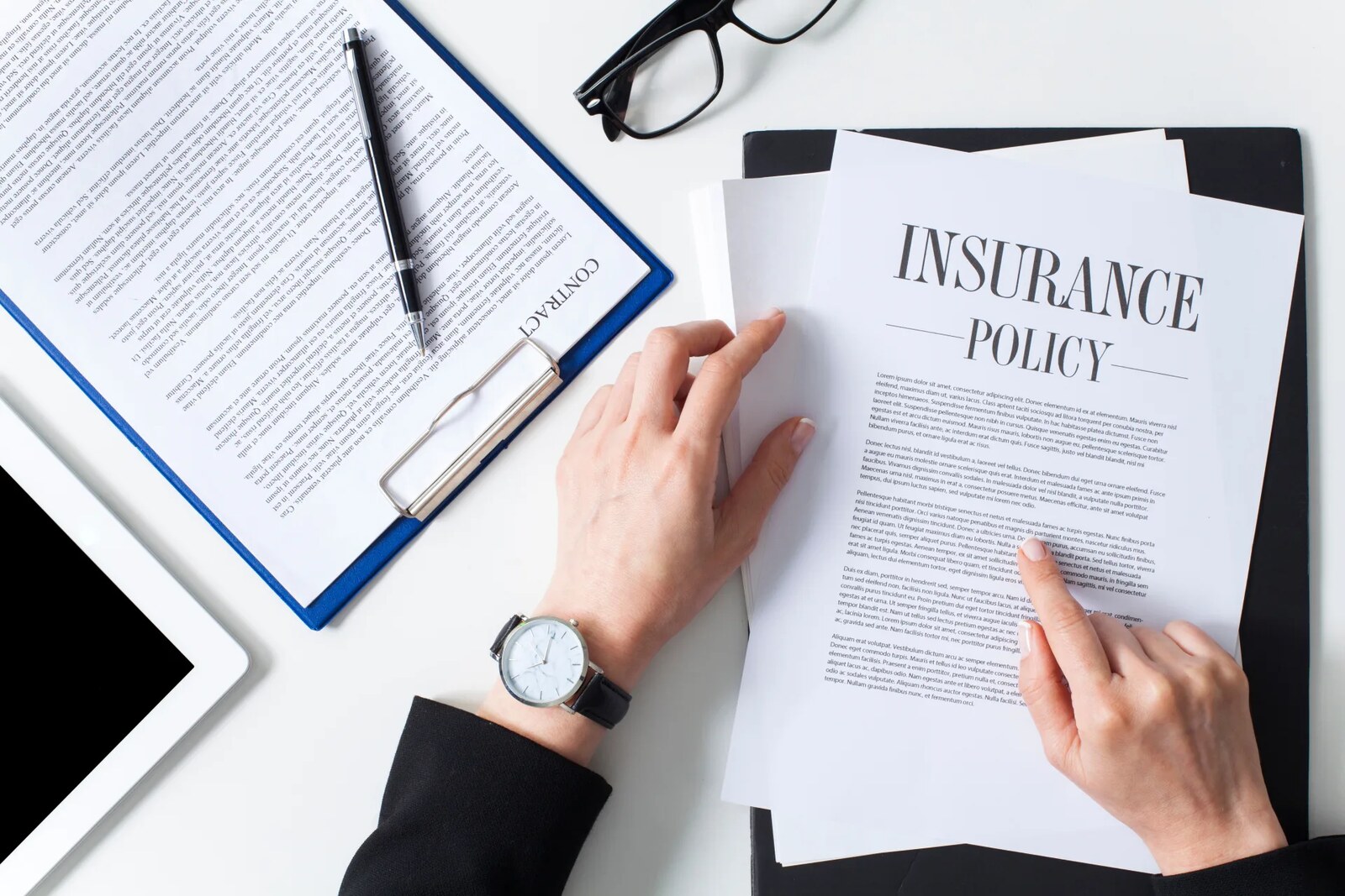 Reviewing an insurance policy and claim documents